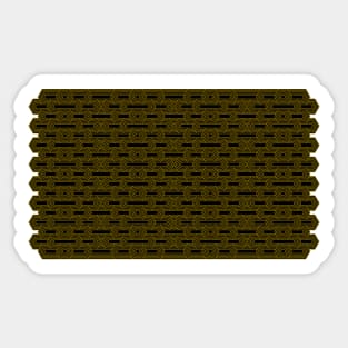 Art Deco Black and Gold Pattern Sticker